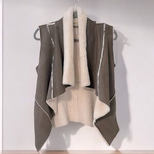 Women's Tan Shearling Vest